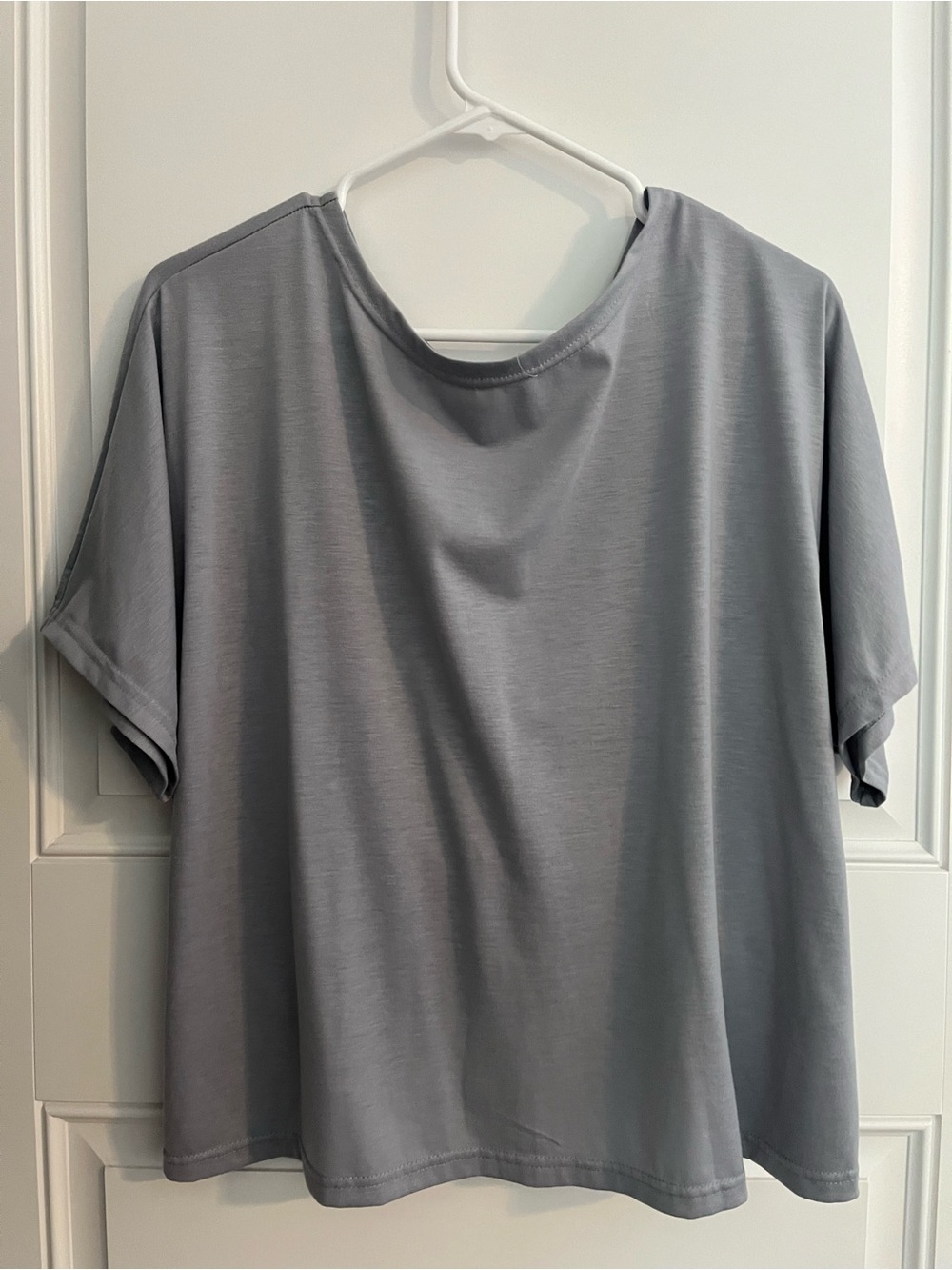 SHEIN Light Gray Short-Sleeve Relaxed Tee